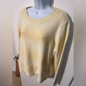 AnyBody Women's superSoft Cream/yellow Sweater size medium